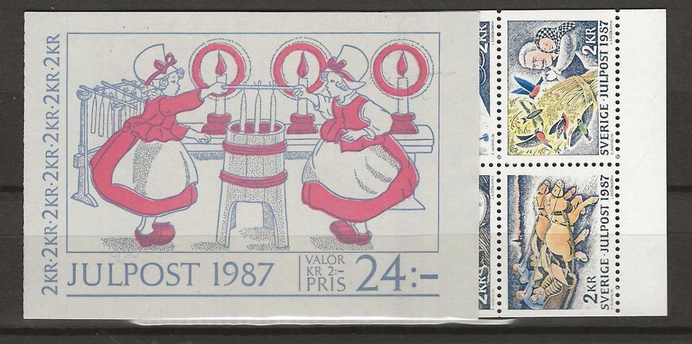 Sweden 1987 Christmas complete booklet MNH  (n033)