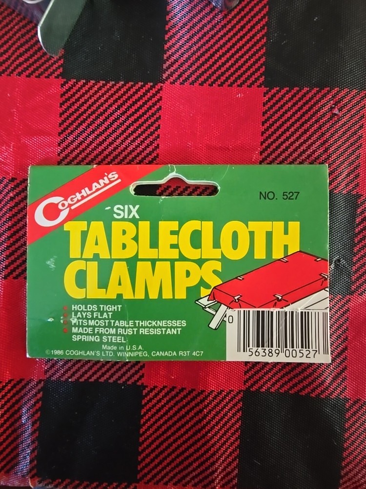 Coghlan's 10 Tablecloth Clamps rust Resistant Adjustable Picnic Camping Table