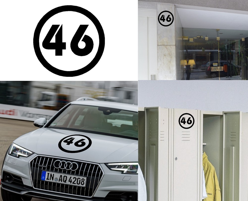 Number 46 v2, Sticker Vinyl
