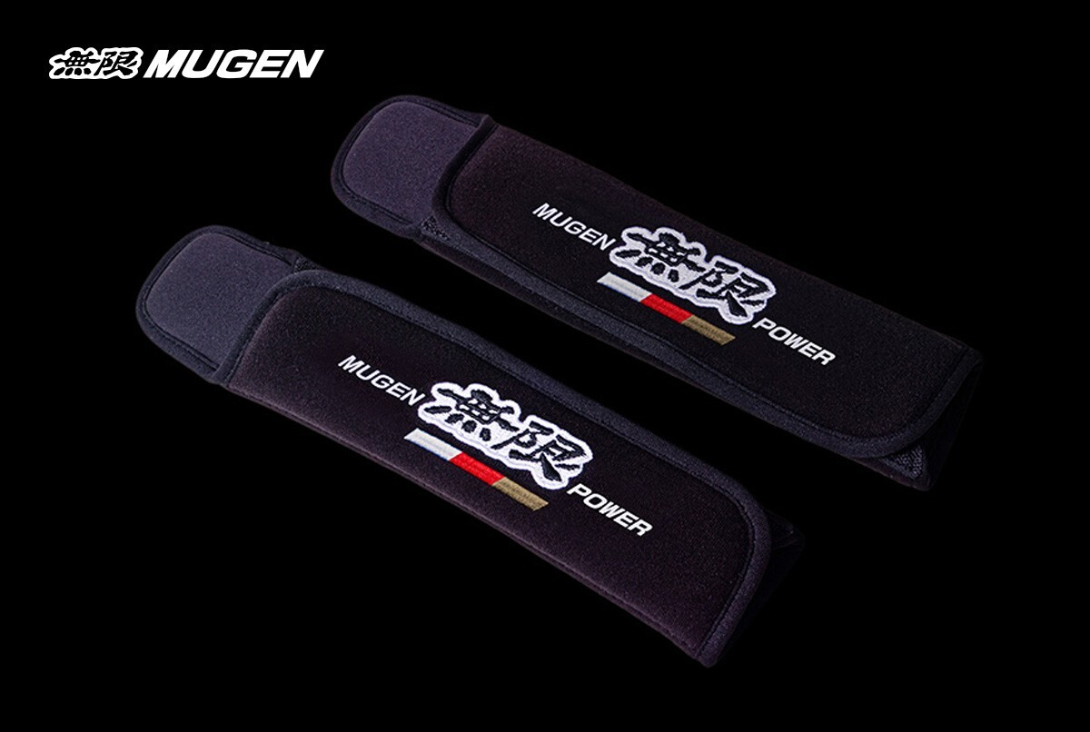 Mugen Black Seat Belt Shoulder Pad Set Authentic 81430-XG8-K0S0