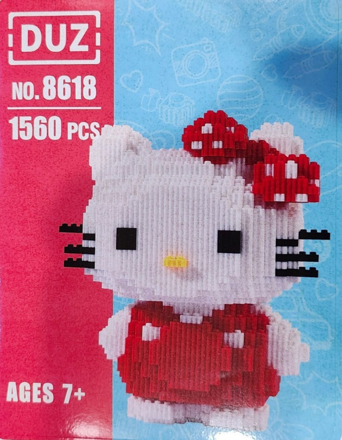 1560 Pcs Hello Kitty Magic Blocks, Magic Mini Building Blocks Game Gift