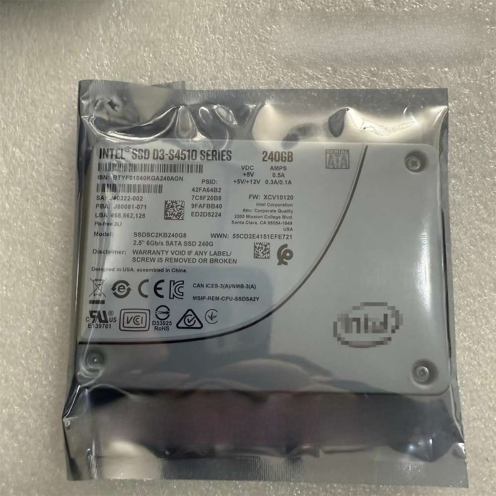 SSDSC2KB240G8 S4510 240G SSD SATA Enterprise Server Solid State Drive