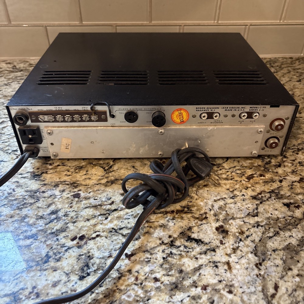 Bogen C-35 Challenger Solid State Amplifier. No Power Parts Only