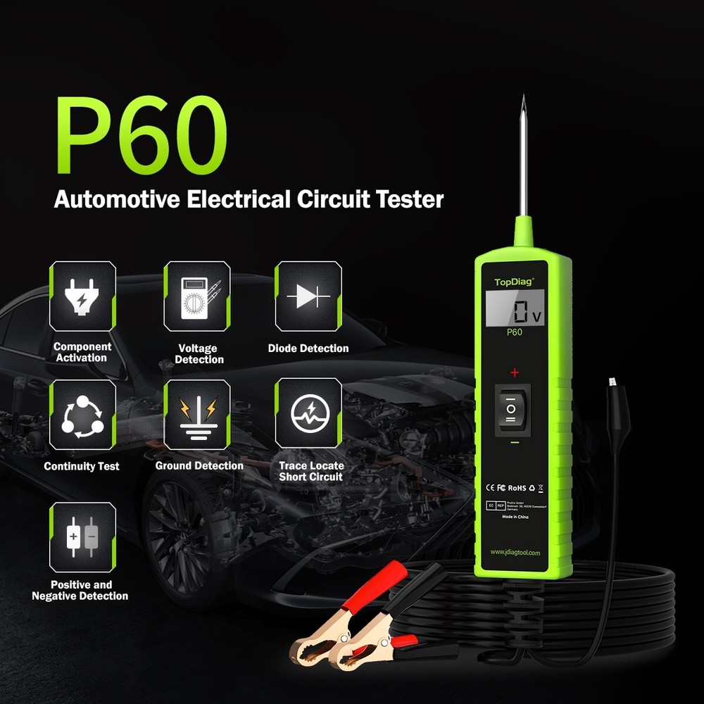2026New P60 Electrical Circuit Tester help solve Automotive electrical problems