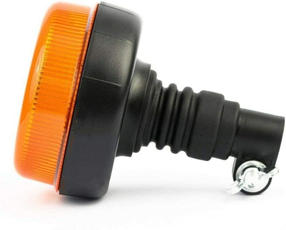 2x LED Rotating Flexible DIN Pole Mount 4 Flashing Modes Warning Light Beacon E9