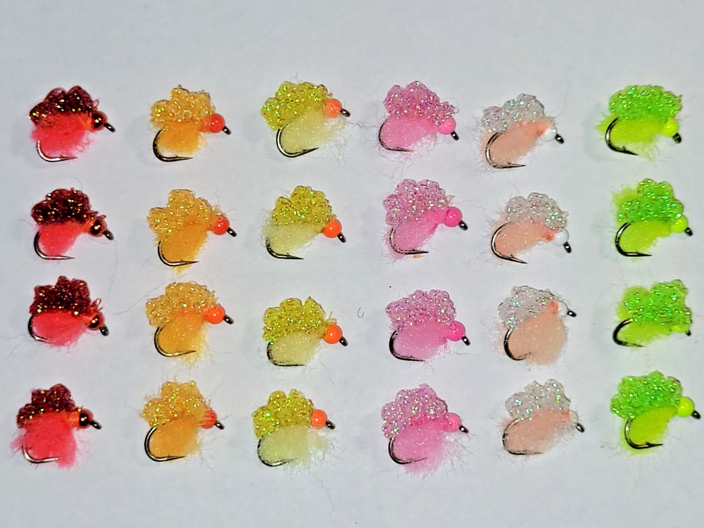Sucker Sparkle Spawn Bead Head  Assortment Size 10 (per 24)