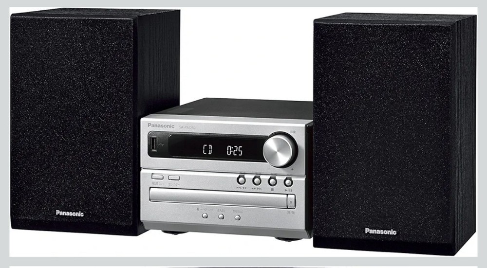 Panasonic Mini-component CD Stereo system SC-PM250-S Silver USB Memory Bluetooth