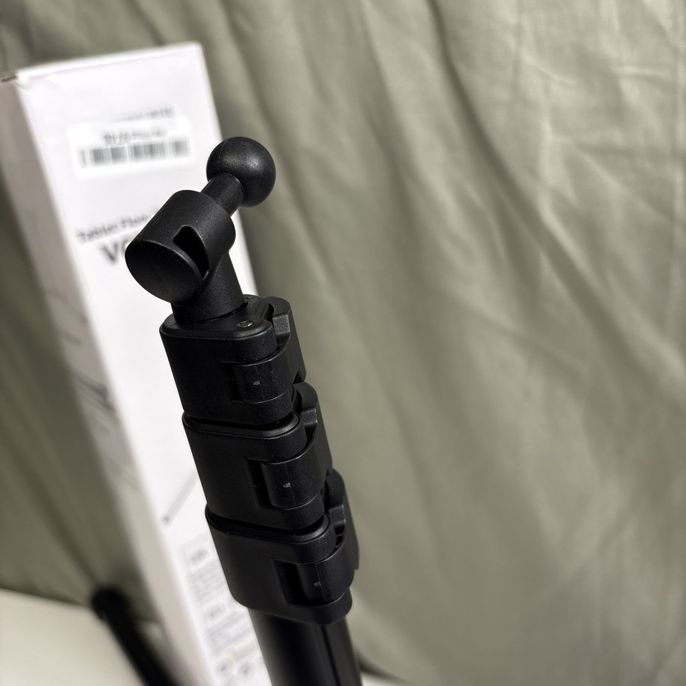 Tablet Floor Tripod Stand Heavy Duty Multiple Angles Adjustable Height Black