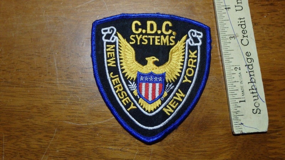 RARE C.D.C. SYSTEMS NEW JERSEY NEW YORK SECURITY PATCH   OBSOLETE PATCH BX E 8