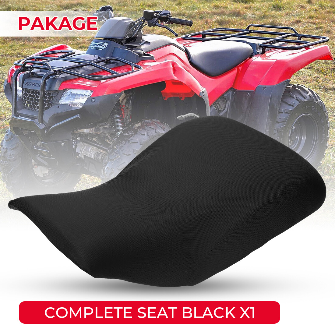 2000 - 2003 Complete Seat Black For Honda TRX350 TE TM FE FM Rancher 350 ES S