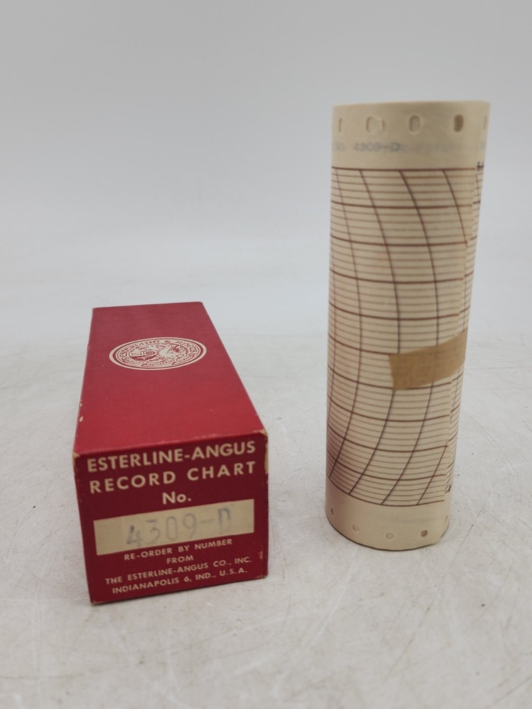 Vintage Esterline Angus Chart Paper Roll 4309-D AS IS