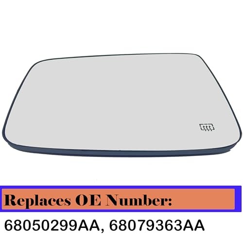 Ram Driver Left Side Heated Mirror Glass Compatible with 2009-2018 Dodge Ram