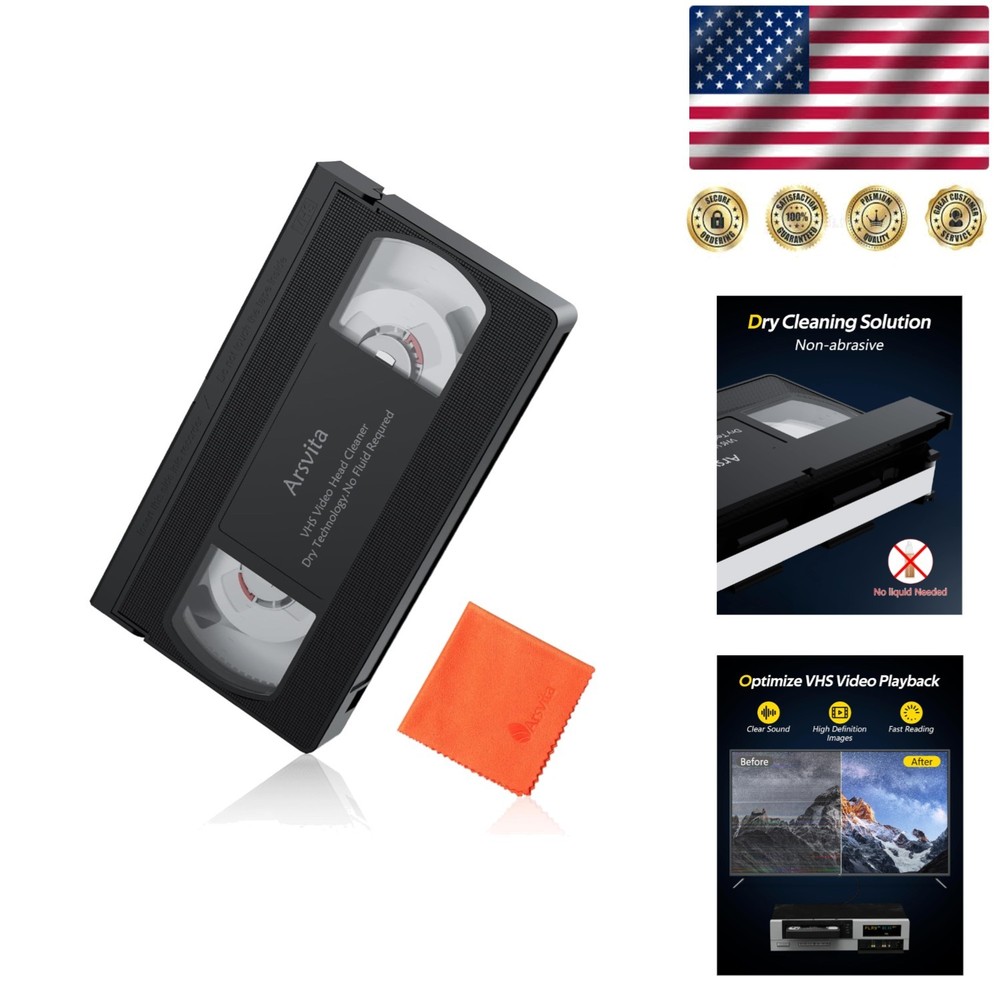 Reusable Microfiber VHS Head Cleaner – Easy VCR Maintenance Solution