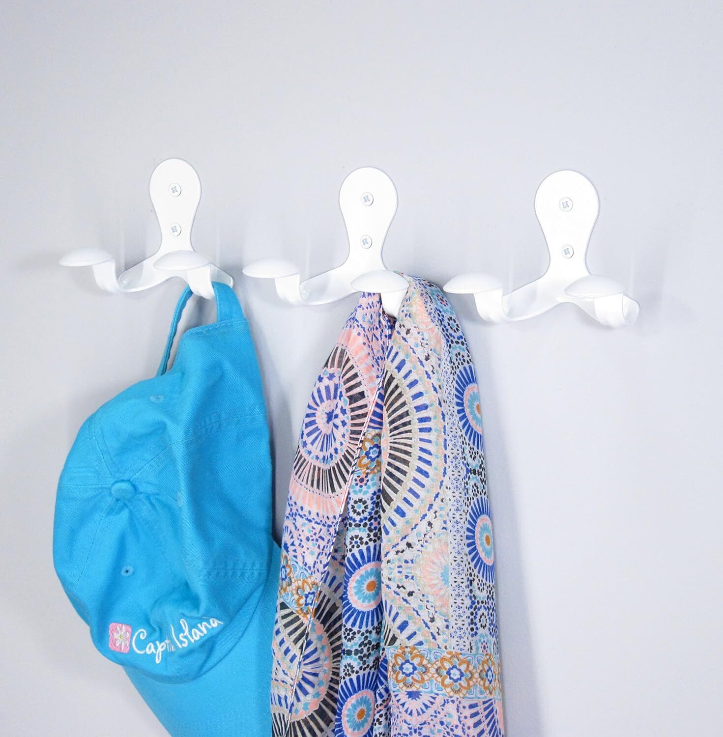 4 Pieces- FENIX Smart Hook Double Garment Friendly Clothes Coat Towel 2-Hooks