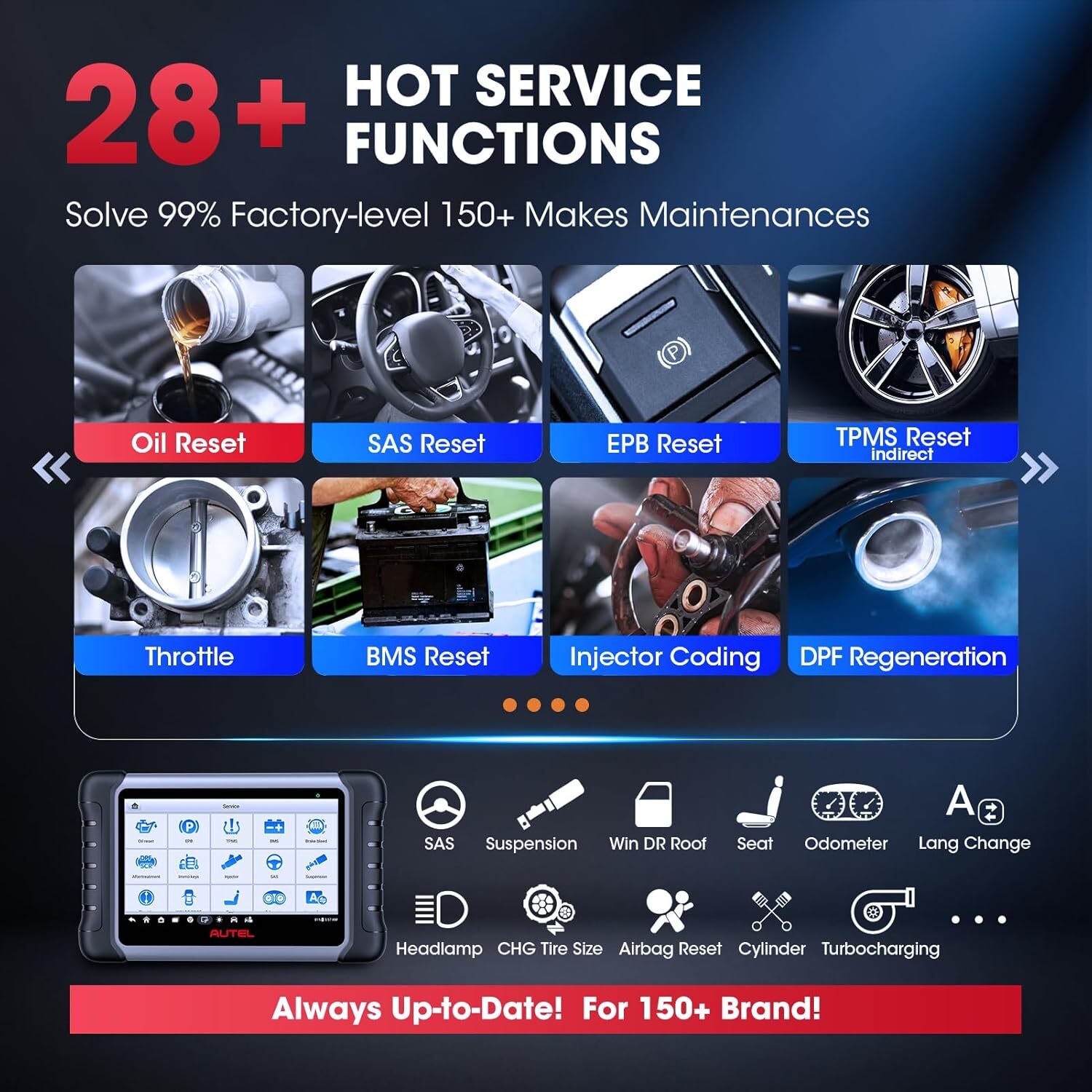 2025 Autel MaxiCOM MK808S MX808S Bidirectional Car Diagnostic Scanner Key Coding