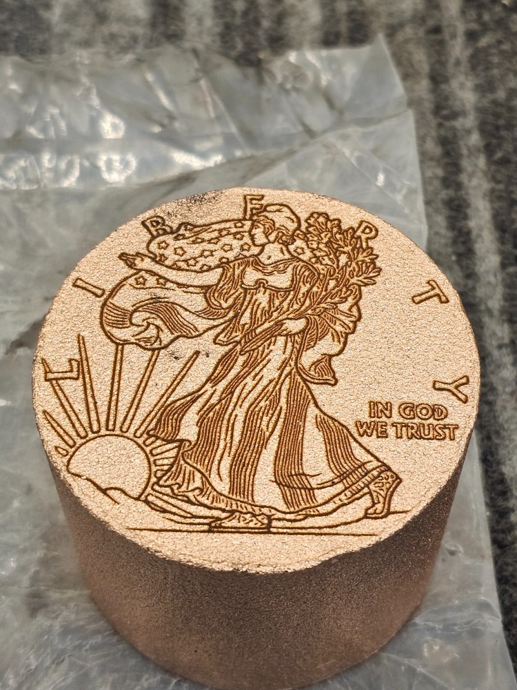 5 Pound Cylinder Walking Liberty Copper Bar