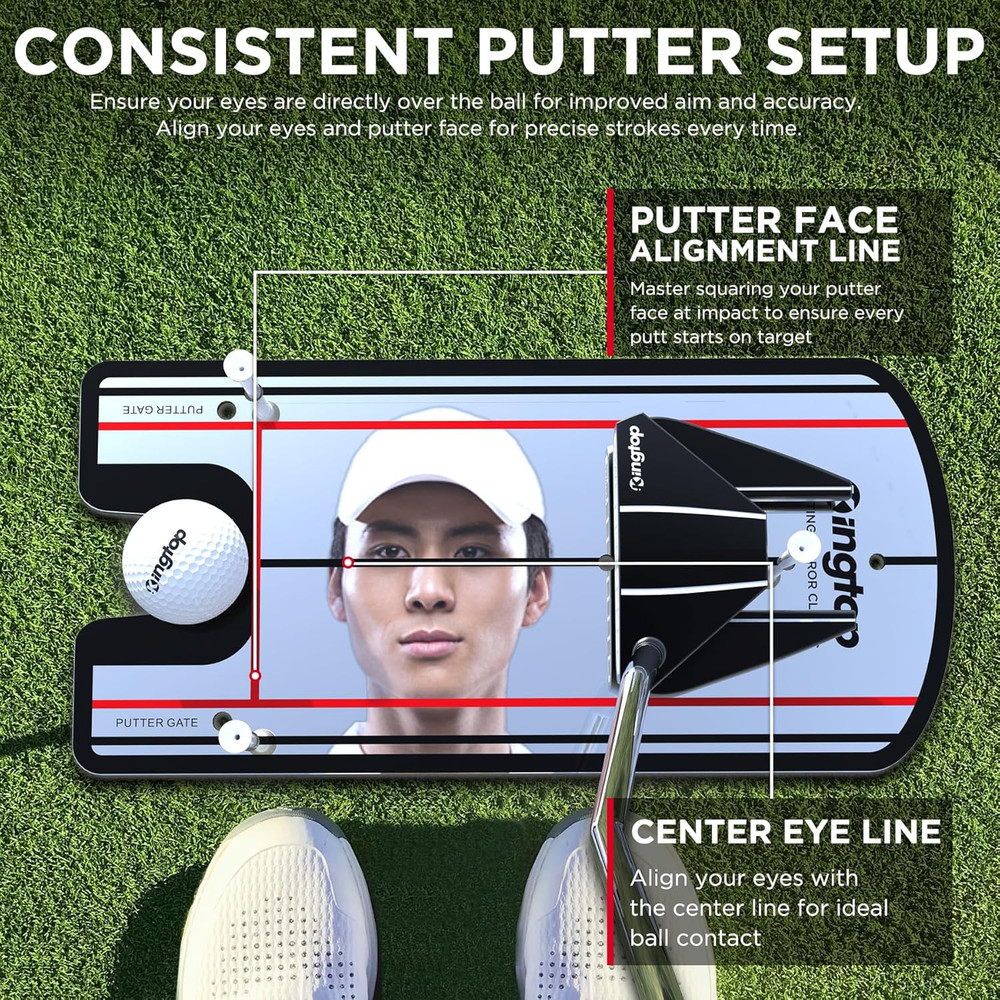 Golf Putting Mirror - Alignment Putting Training Aids for Consistency & Accuracy