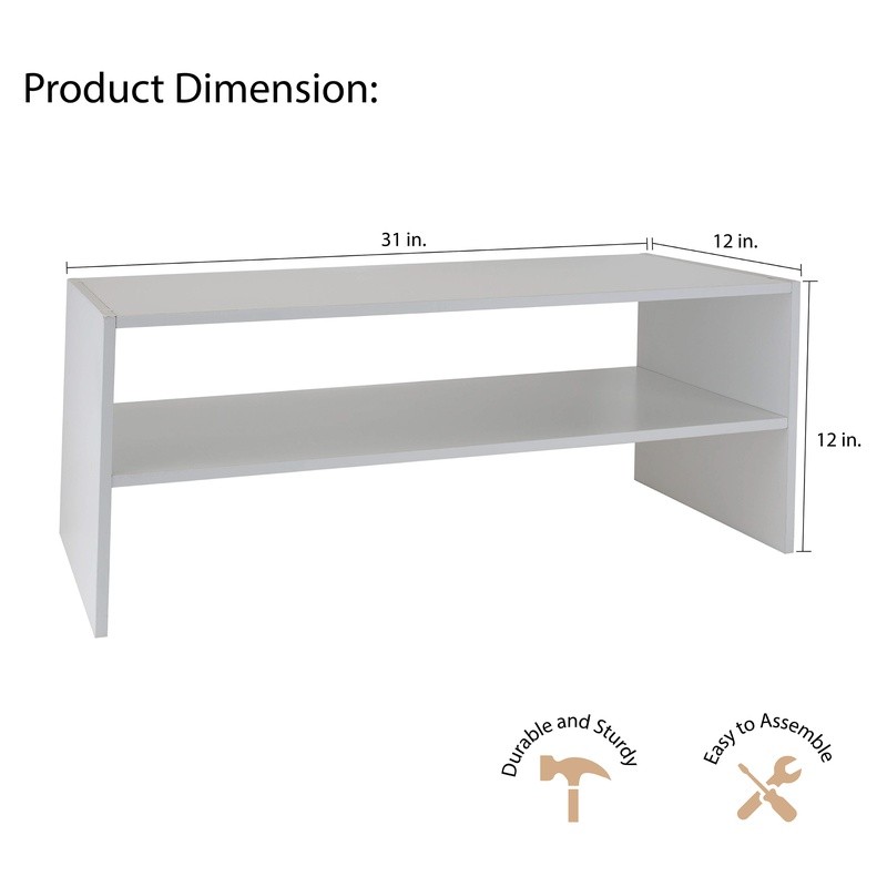 Stackable Shoe Rack 2 Tier Organizer Space Saving Durable Laminate Easy Assemble