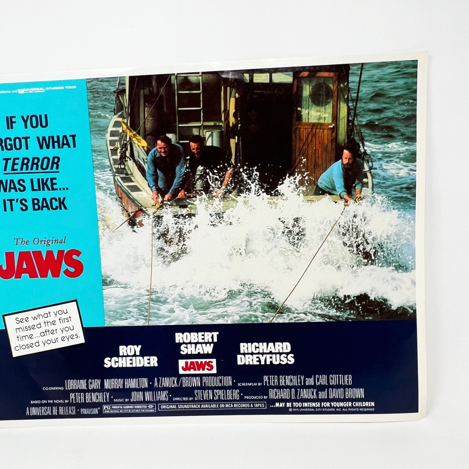 1975 Universal Studios Jaws 2 Horror Film Original Movie Lobby Card (c)