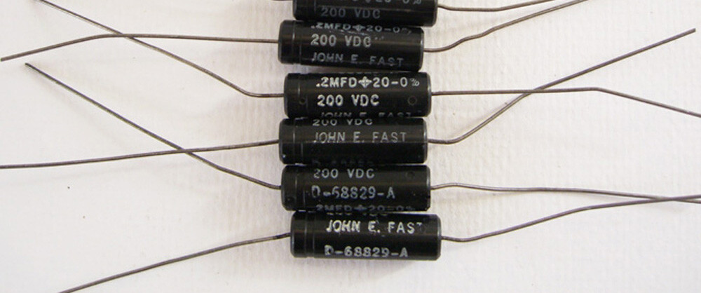 10 NOS John E Fast Capacitors .2 MFD @ 200VDC