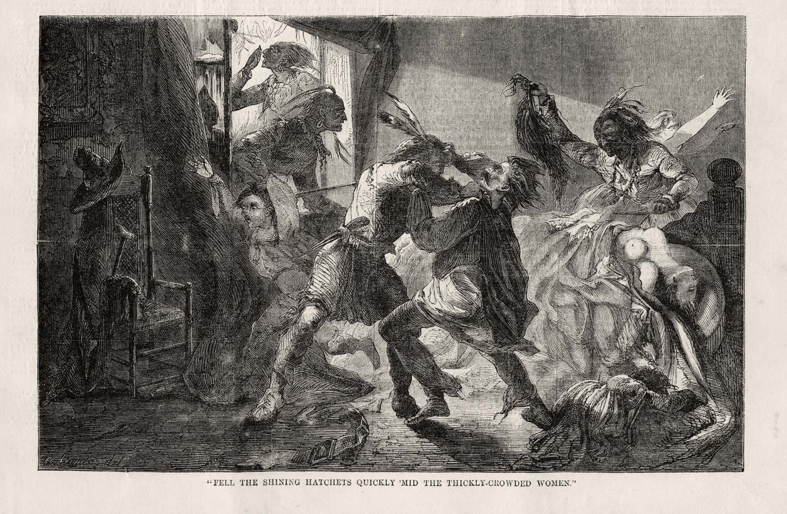 Sack of Deerfield Thomas Dunn English Queen Annes War Captives Scalping 1860