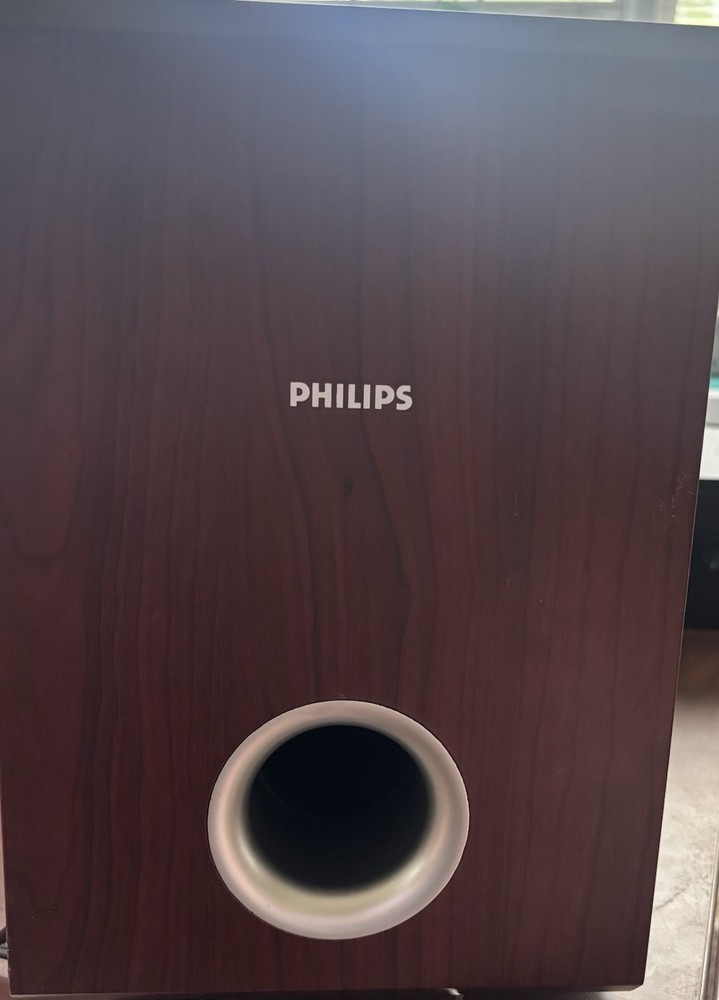 Philips MCD735 Subwoofer Wired Brown Rectangular 8 Ohms Wood Speaker