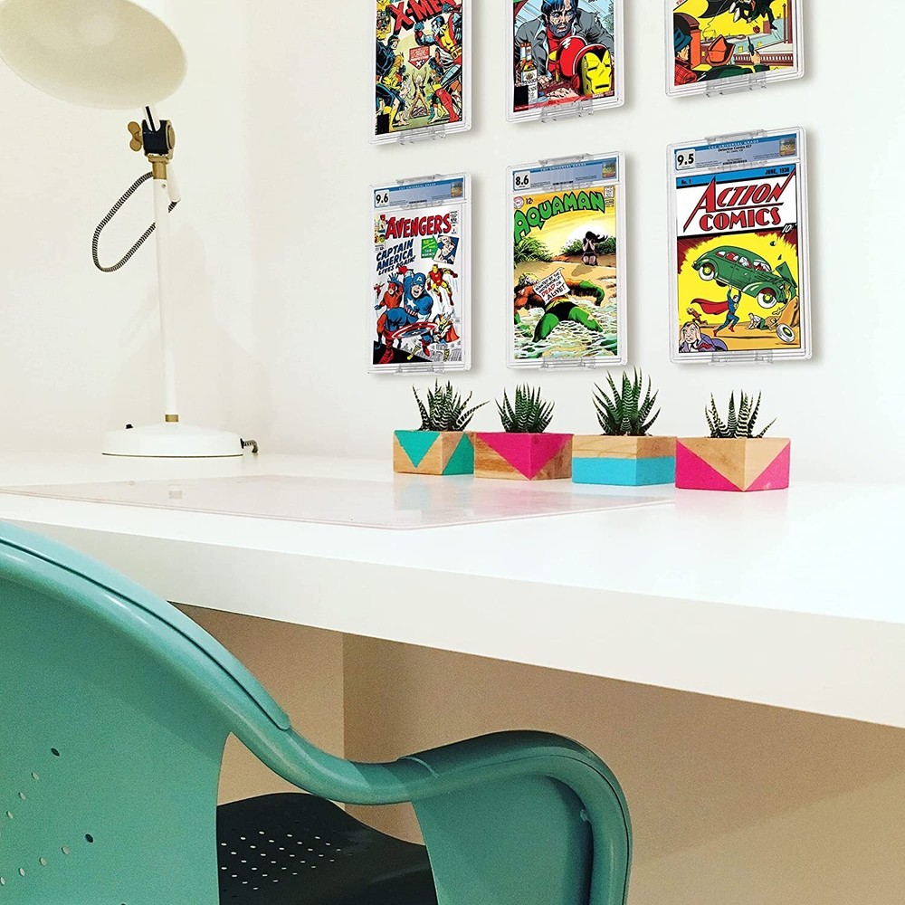 10 Pack Comic Book Display Shelf Slab Wall Mount Kit