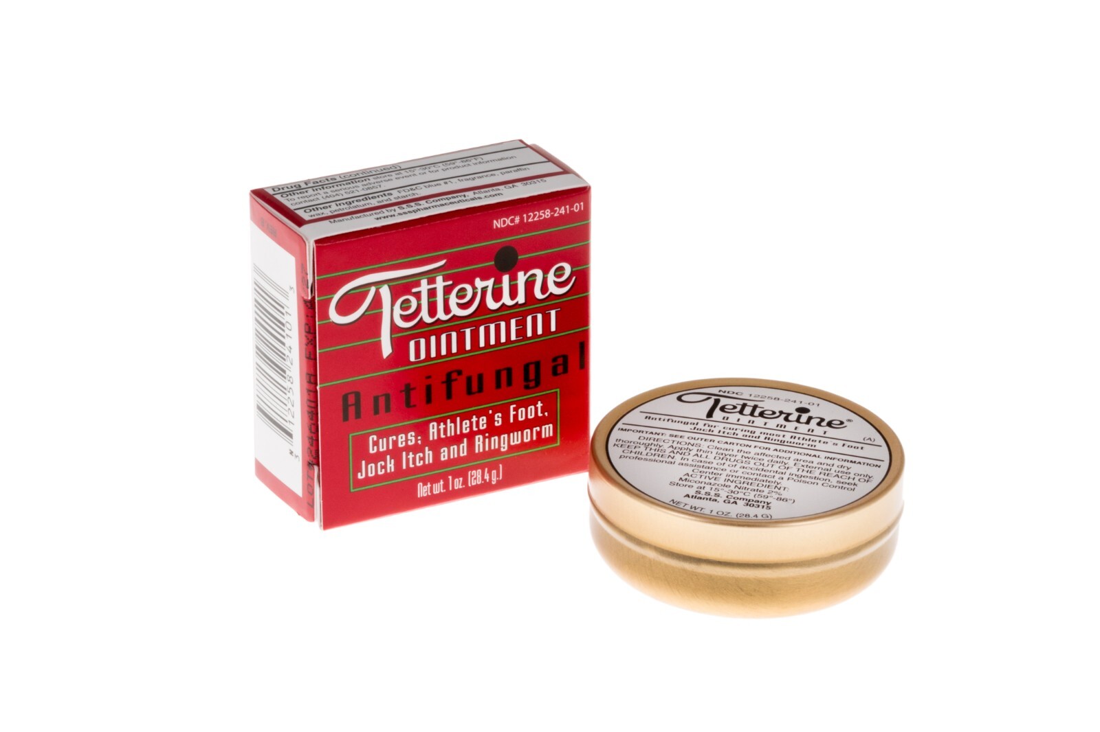 Tetterine Antifungal Salve for Athlete's Foot, Jock Itch, Ringworm - 1 oz