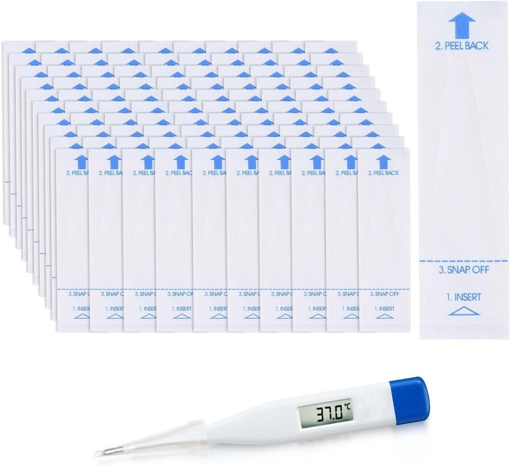 100 Pieces Disposable Digital Thermometer Probe Covers Clear