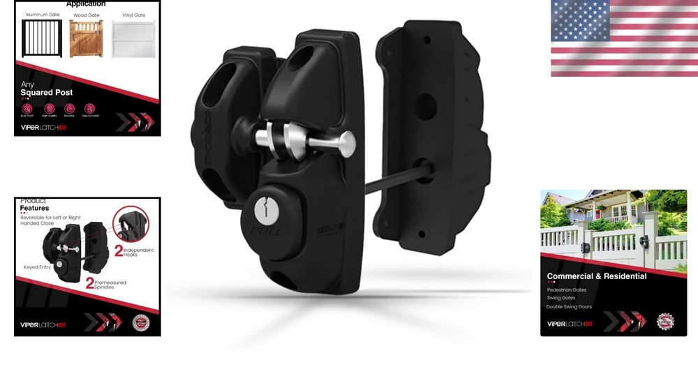 ViperX2 Gravity Gate Latch | Two-Side Entry Keyed-