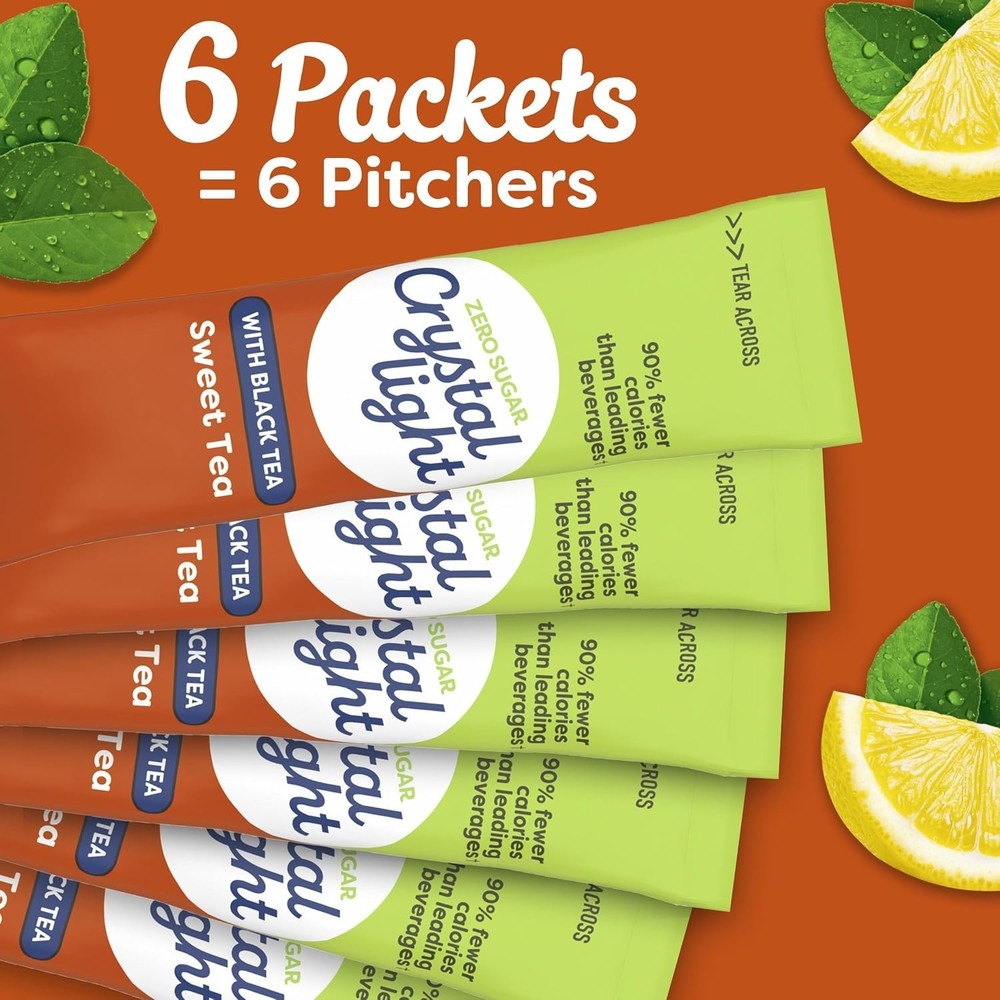 Drink Mix, 6 Pitcher Packets, for Flavorful Hydration and Shareable Refreshme...