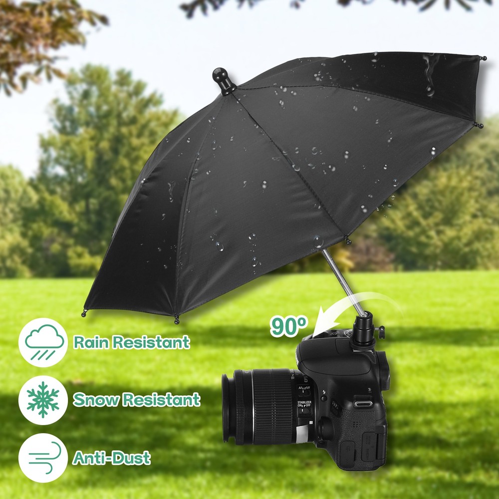 Camera Umbrella, 20 Inch Sunshade Camera Protector Waterproof Cover, Silver