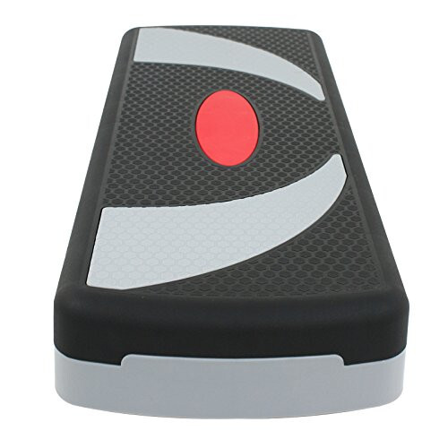 31" Aerobic Exerciser Step Platform with 4 Risers, 4"-6"-8" Adjustable Height Ex