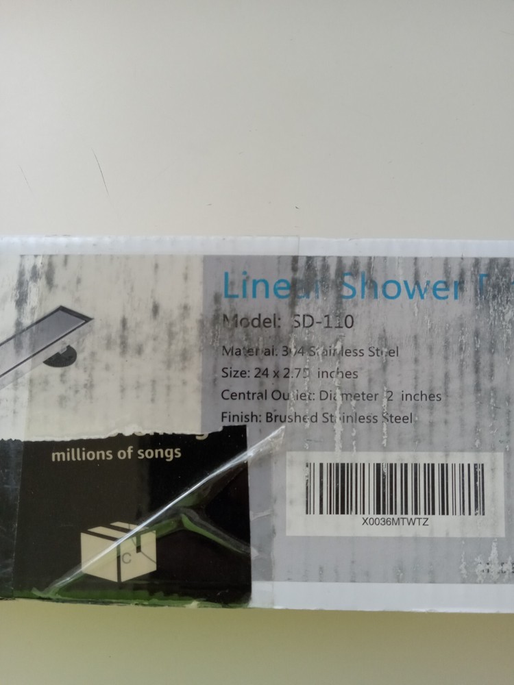 Baunvb Linear shower drain 28"