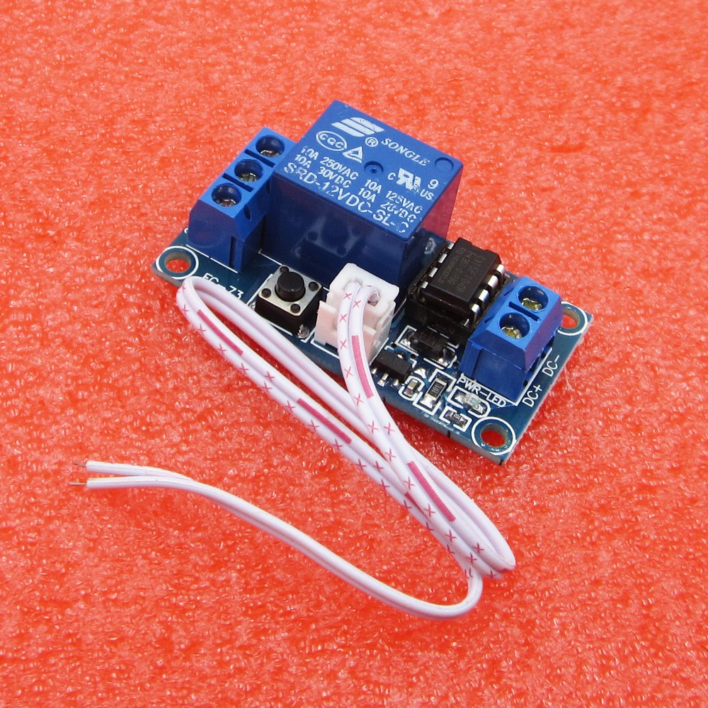 12V 1 Channel Latching Relay Module with Touch Bistable Switch MCU Control