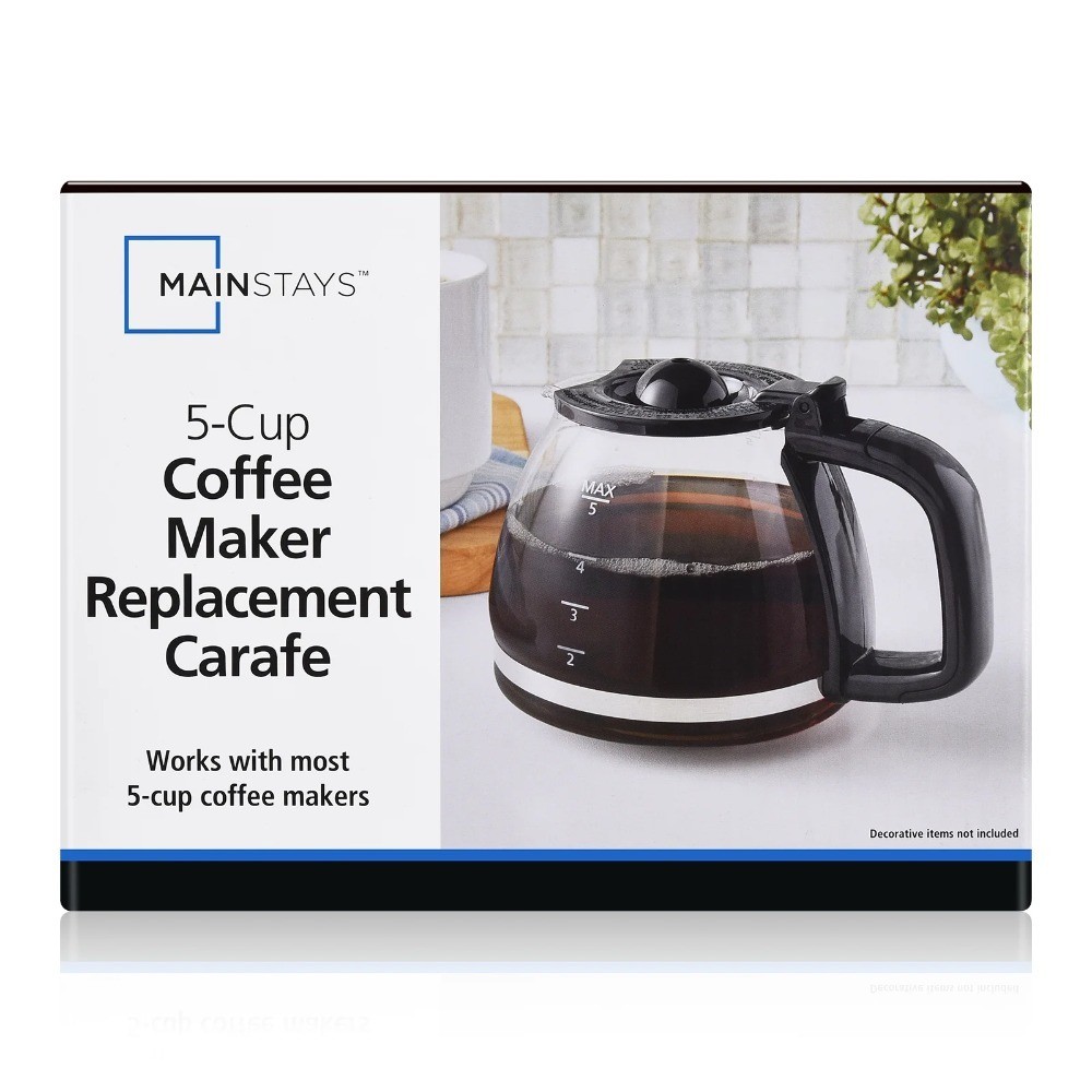 5 Cup Glass & Plastic Replacement Carafe for Coffee Maker