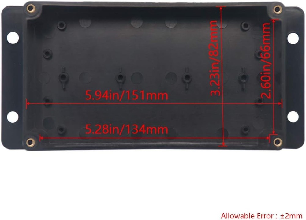 Project Box ABS Plastic Black Electrical Boxes IP65 6.2"x3.5"x2.4",