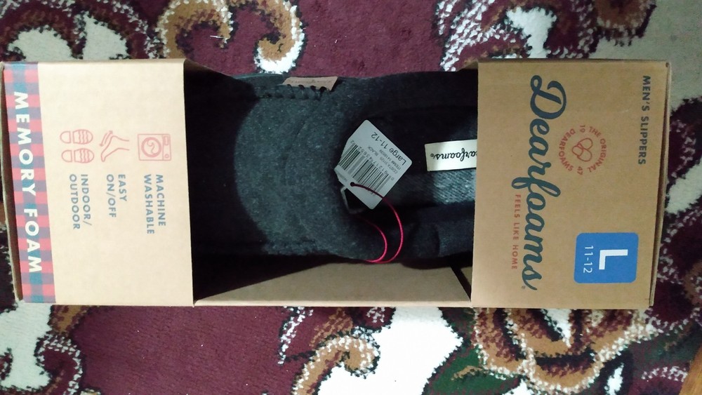 Dearforms Memory Foam Mens Slippers 11-12