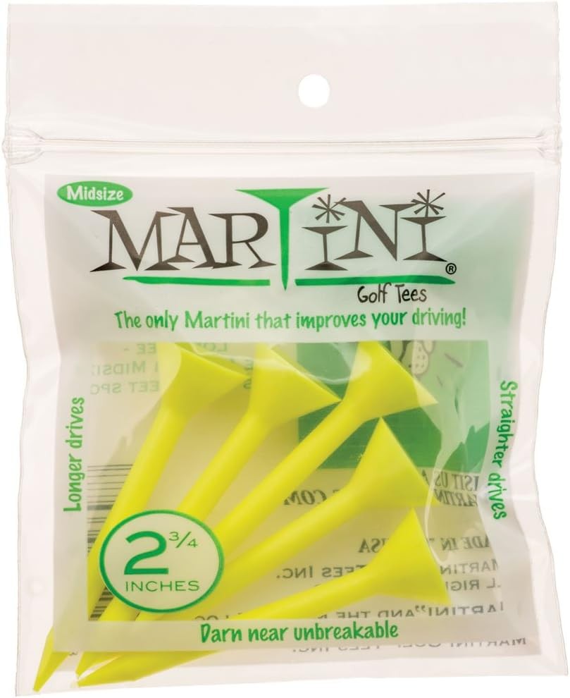 MARTINI Midsize 2 3/4" Golf Tees - Virtually Unbreakable Yellow