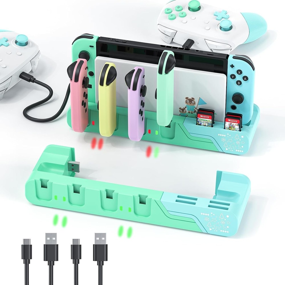 Switch Controller Charging Dock - Animal Crossing & Switch OLED Model Joycons, C