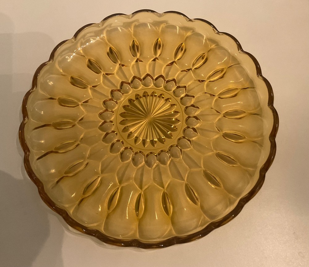 Antique AMBER SERVING DISH excellent condition