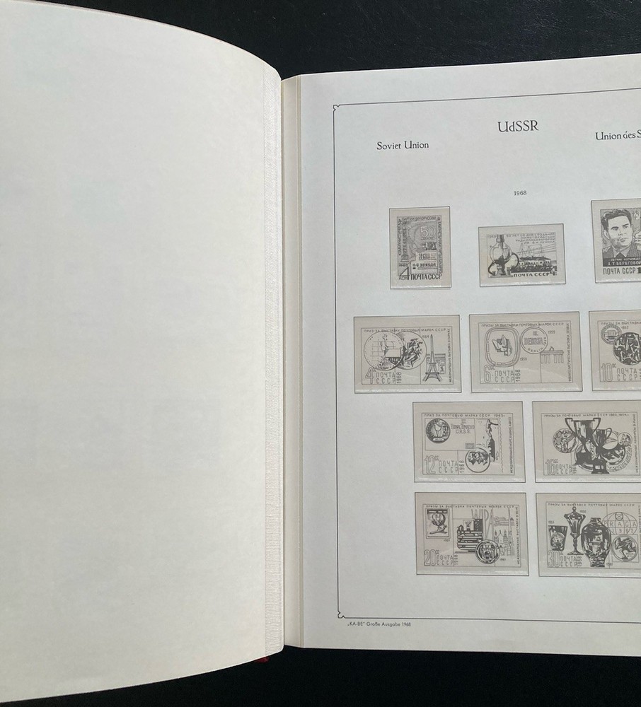 Vintage Germany KABE Hingeless Stamp Album For USSR 1968-1974 No Stamps Leather