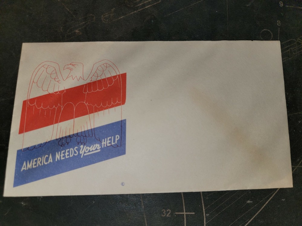 WWII America Needs Your Help Patriotic Envelope