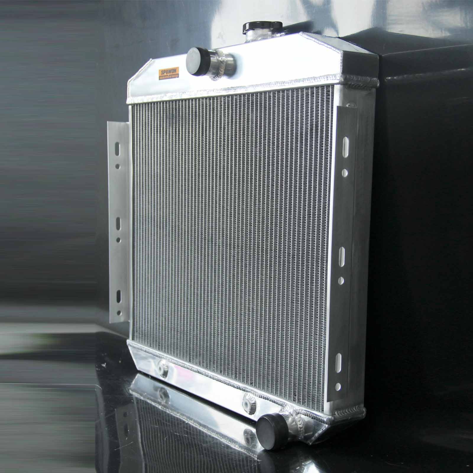 4 Rows SPAWON Radiator For Chevrolet Bel Air Base 3.8L L6 56mm 1955-1956 AT 5056