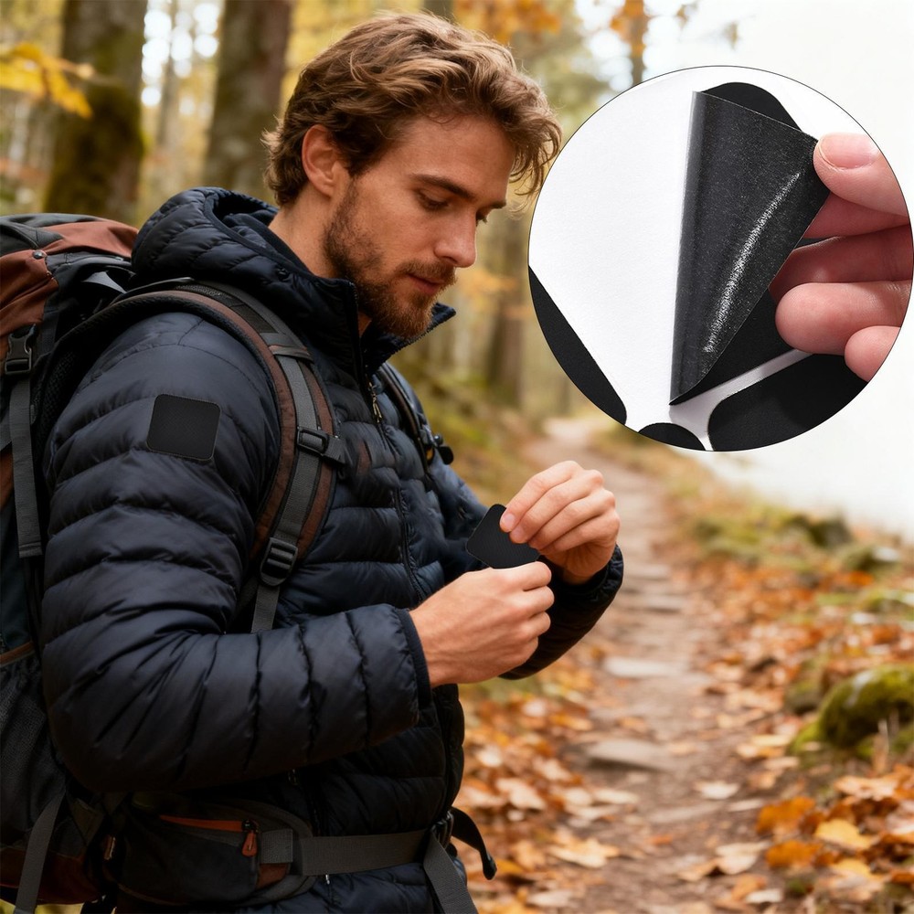 Down Jacket Patch 6 Pieces Self Adhesive Waterproof Nylon Patches