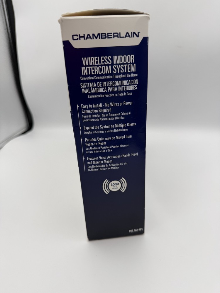 Chamberlain NLS2 Wireless Portable Indoor Intercom-Double Unit READ