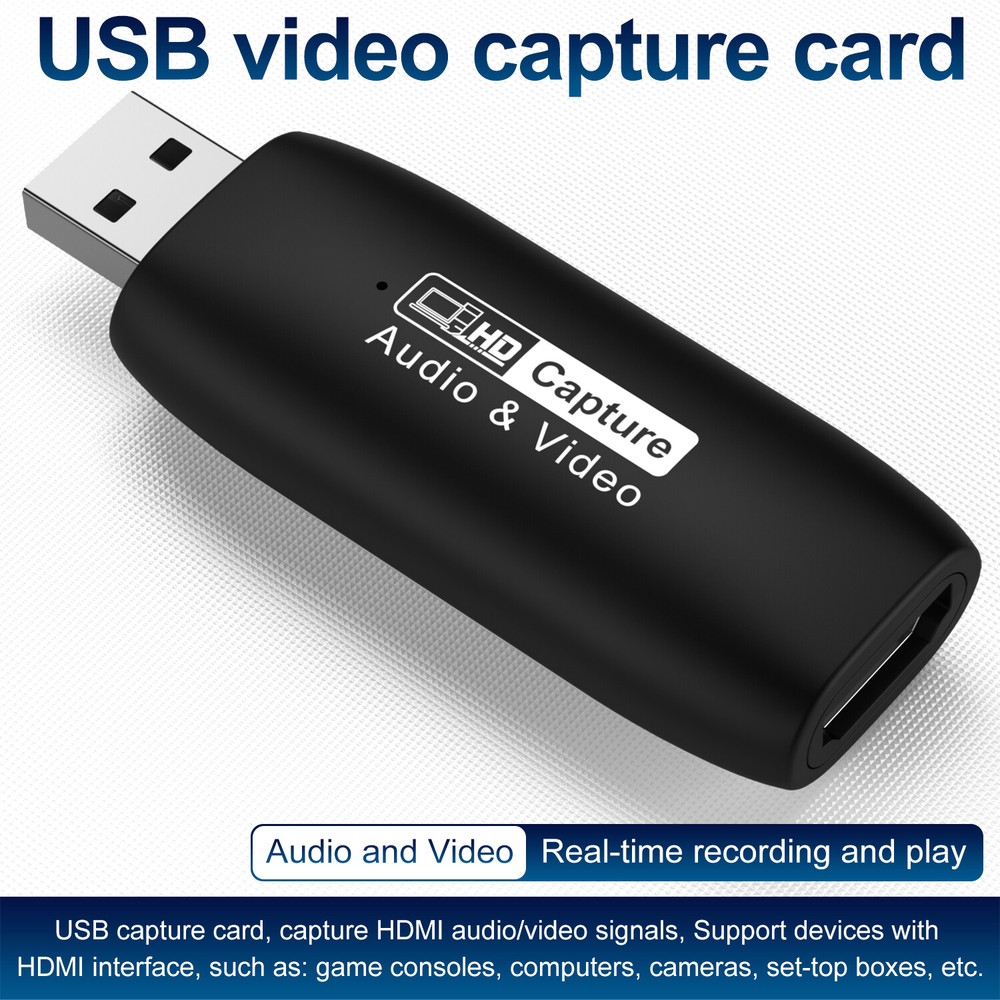 USB Audio Video Capture Card for Streaming Gaming Video Recorder for PC Switch..