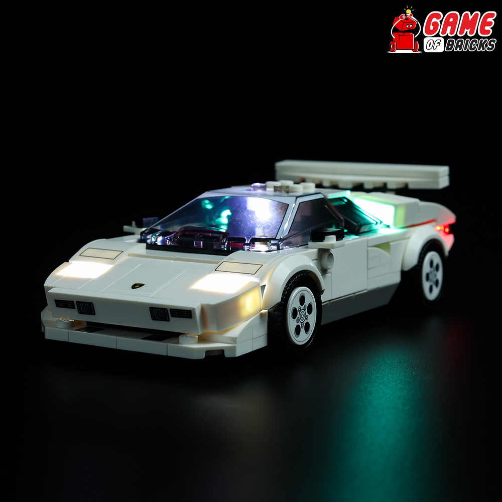 LED Light Kit for Lamborghini Countach - Compatible with LEGO® 76908 Set