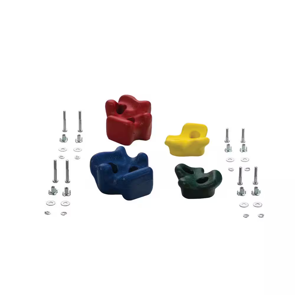 Climbing Rocks (4-Pack) Green, Yellow, Blue and Red