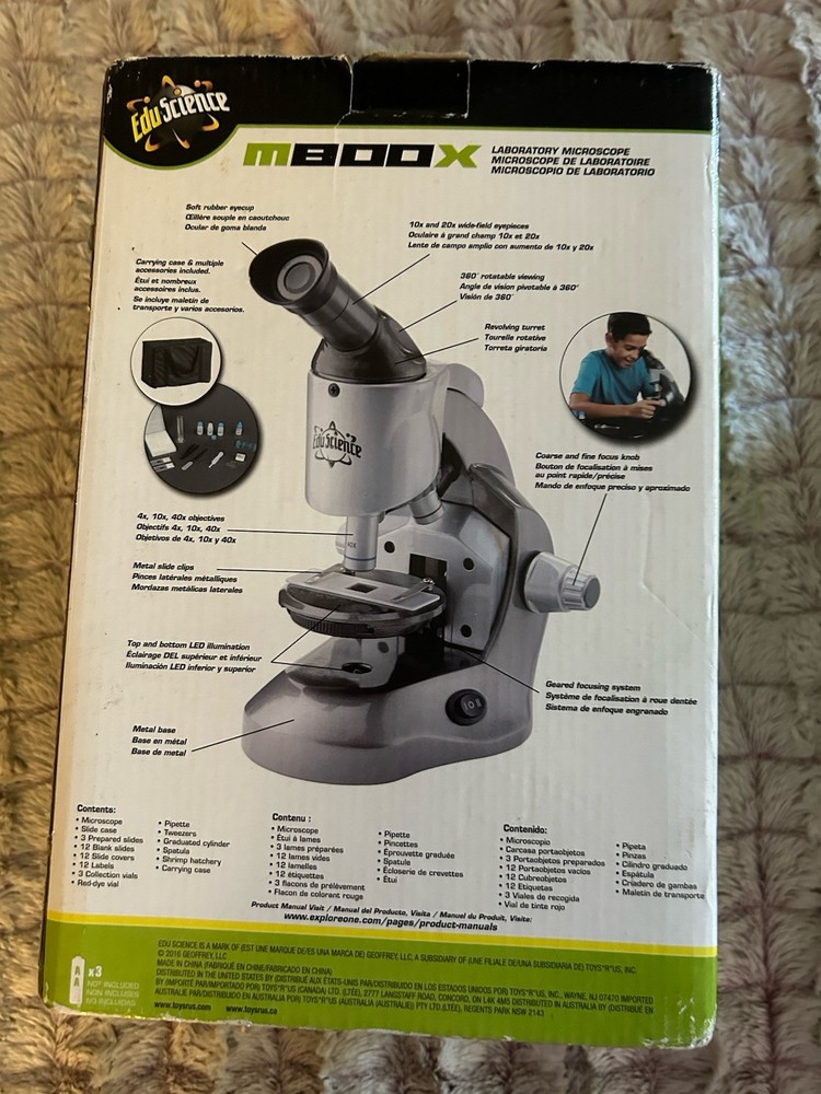 Edu Science Microscope 40x-800x New